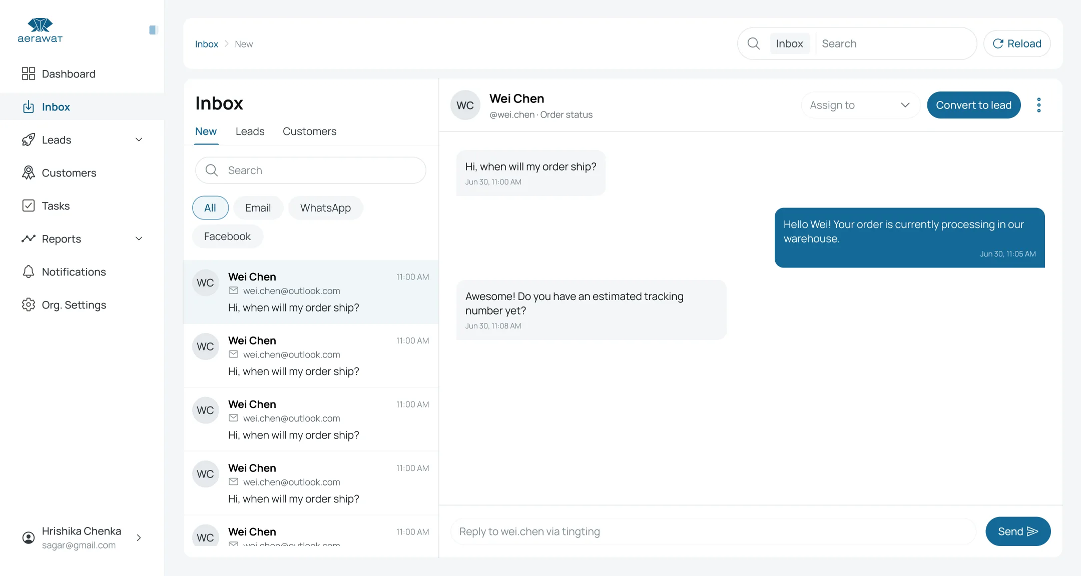 LR3 omnichannel inbox